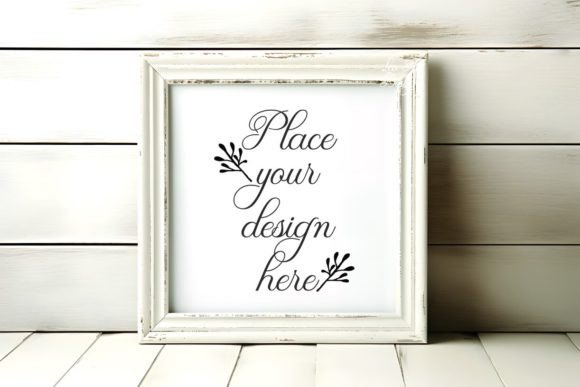 Download White Wooden Rustic Square Frame Mockup - Rustic Collection