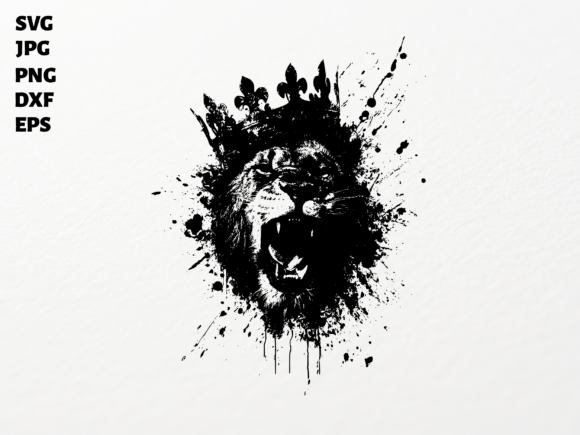 Download Roaring Lion Crown SVG for Cricut - Roaring lion Collection