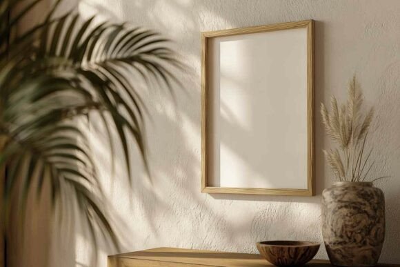 Download Poster Frame Mockup in Interior - Mockup in interior Collection