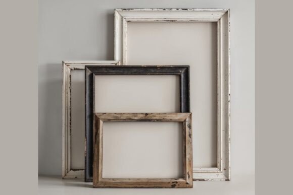 Download 4 Empty Wooden Frame Mockups - Mockups Collection