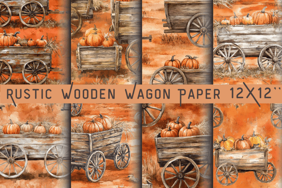 Download Rustic Wooden Wagon Paper - Rustic Collection