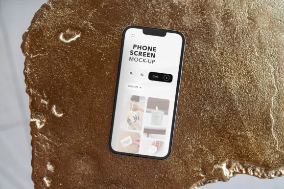 Download Phone Screen MockUp in Interior - Mockup in interior Collection