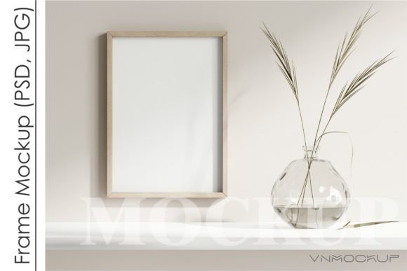 Download Frame Mockup in Minimalist Boho Interior - Boho interior Collection