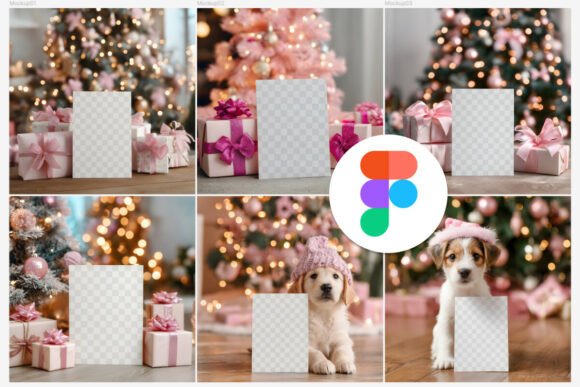 Download 6 Card Mockups, Christmas Invite Bundle - Mockups Collection