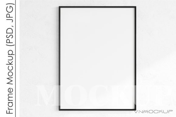Download Minimalist Frame Mockup, Vertical Black - Minimalist frame mockup Collection
