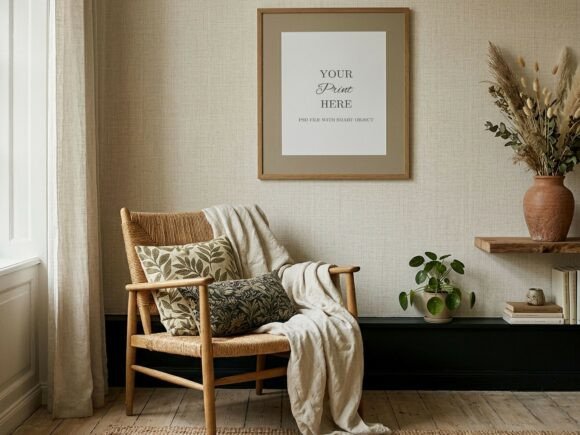 Download Square Frame Mockup Boho Interior Poster - Boho interior Collection